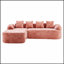 Canapé de coin comprimé en chenille avec mousse haute résilience, accoudoirs incurvés et quatre coussins décoratifs pour un confort optimal-1584056284-1584056275