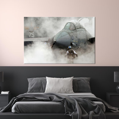 Personalized Fighter Jet Canvas Art Perfect for Modern Bedroom Decor and Cave Wall Hanging Presented in a Gift Box