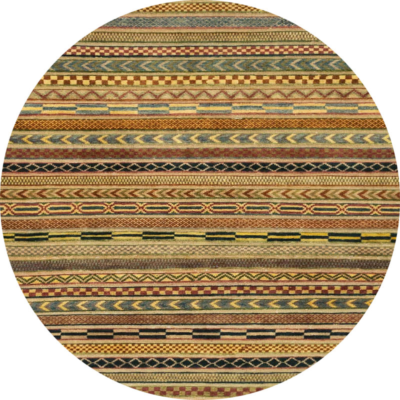 Abstract Indoor Rug, Round 4'
