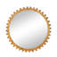 Miroir rond en bois avec cadre perlé pour décoration de salon 33,5 x 2 x 33,5 pouces avec entrée