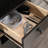 L-Shaped Desk, Black Finish-546411860