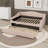 Upholstered Daybed with Twin Trundle and Light-122739105-122739119