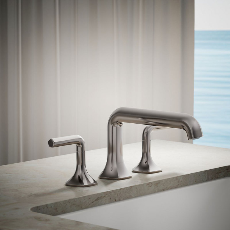 Occasion Deck-Mount Bath Spout With Straight Design, Vibrant Titanium