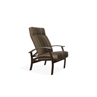 Chaise de patio inclinable avec coussins Askar