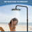 86"H 304 Stainless Steel Freestanding Outdoor Shower with Rainfall Shower Head with Handheld Shower with Temperature Control-98200008