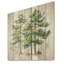 Aquarelle, pin vert, forêt, impression sur bois-1678979297