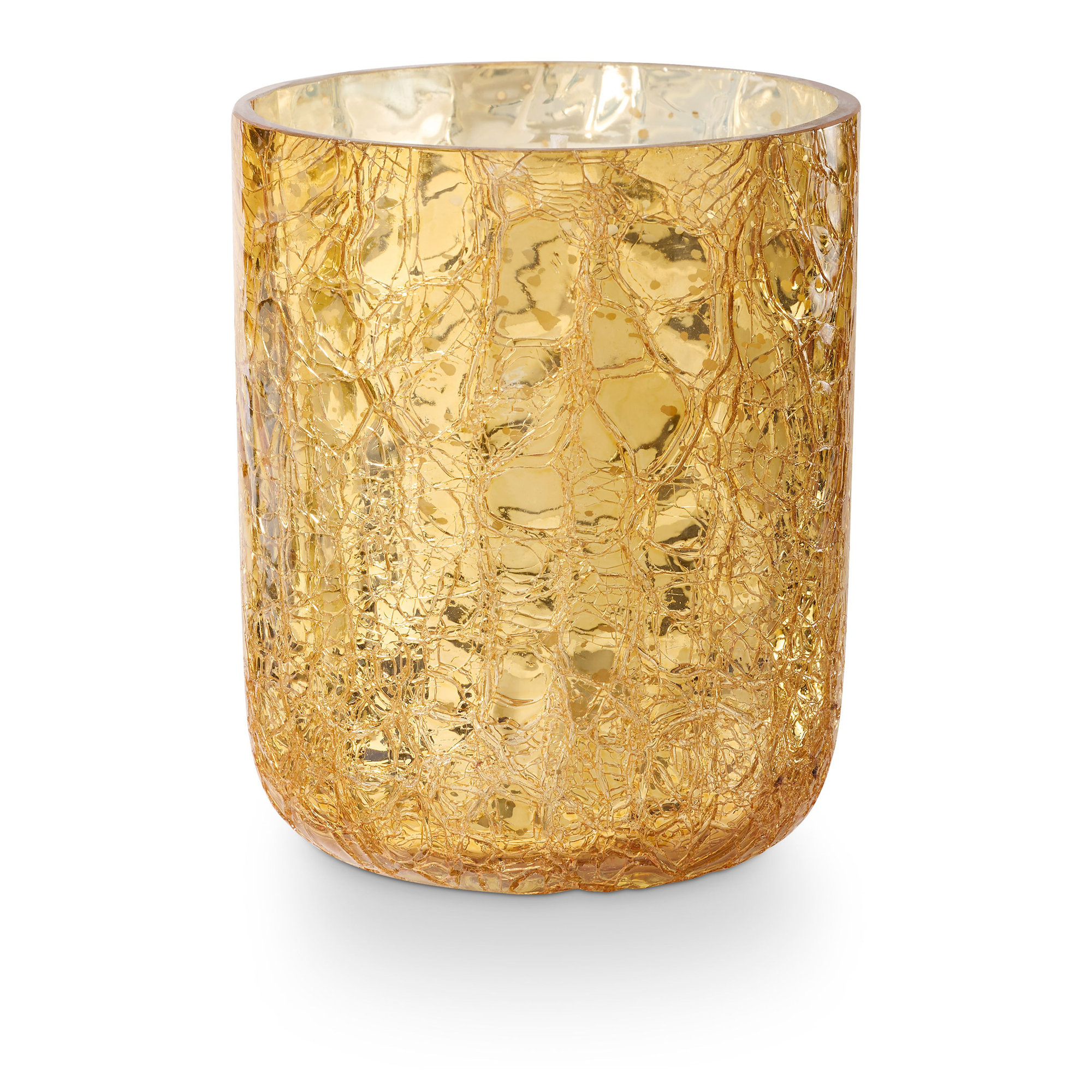 Vanity Tin Candle, Cardamom Pomander, Gold Statement Glass