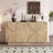 Hargett 4-Door Sideboard with Textured Semi-Circle Fronts & Adjustable Shelves-130060993