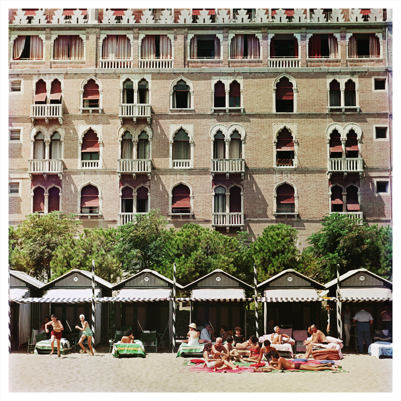 Hotel Excelsior Print by Slim Aarons, 45" H x 45" W x 0.1" D, Unframed