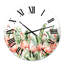 Flamants roses, feuilles de palmier et oiseaux tropicaux - Horloge murale traditionnelle-60280364