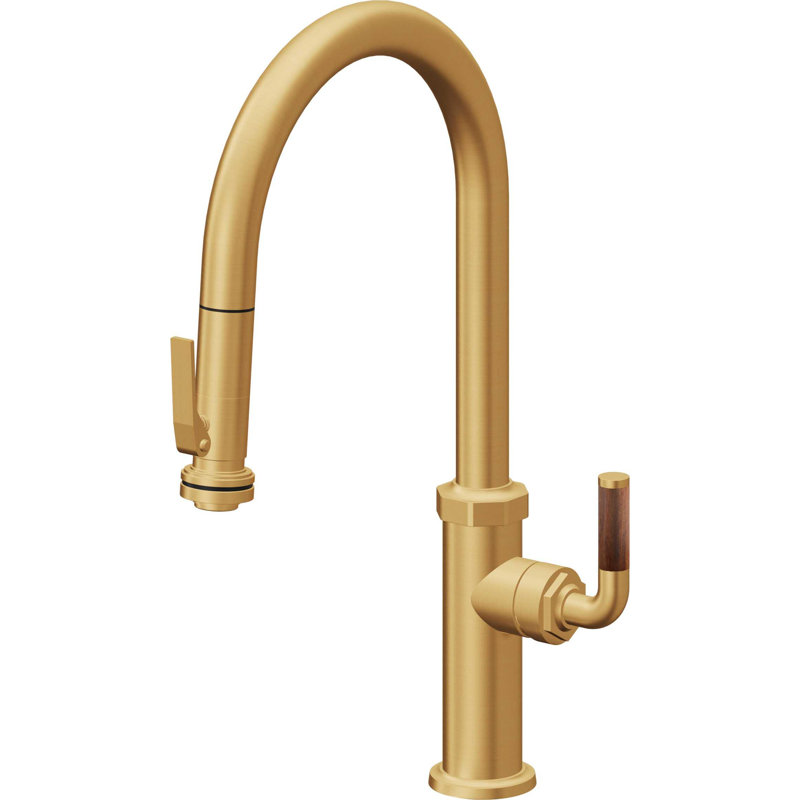 Descanso Kitchen Faucet, Lifetime Satin Gold