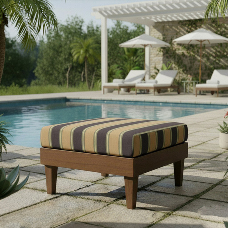 Coussin de remplacement pour repose-pieds d'extérieur Sunbrella, Southridge Stripe