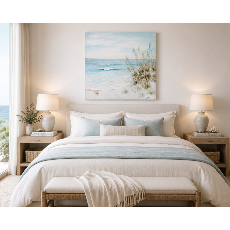 Soft Coastal Seascape Wrapped Canvas Wall Art, 40" H x 40" W x 1.5" D
