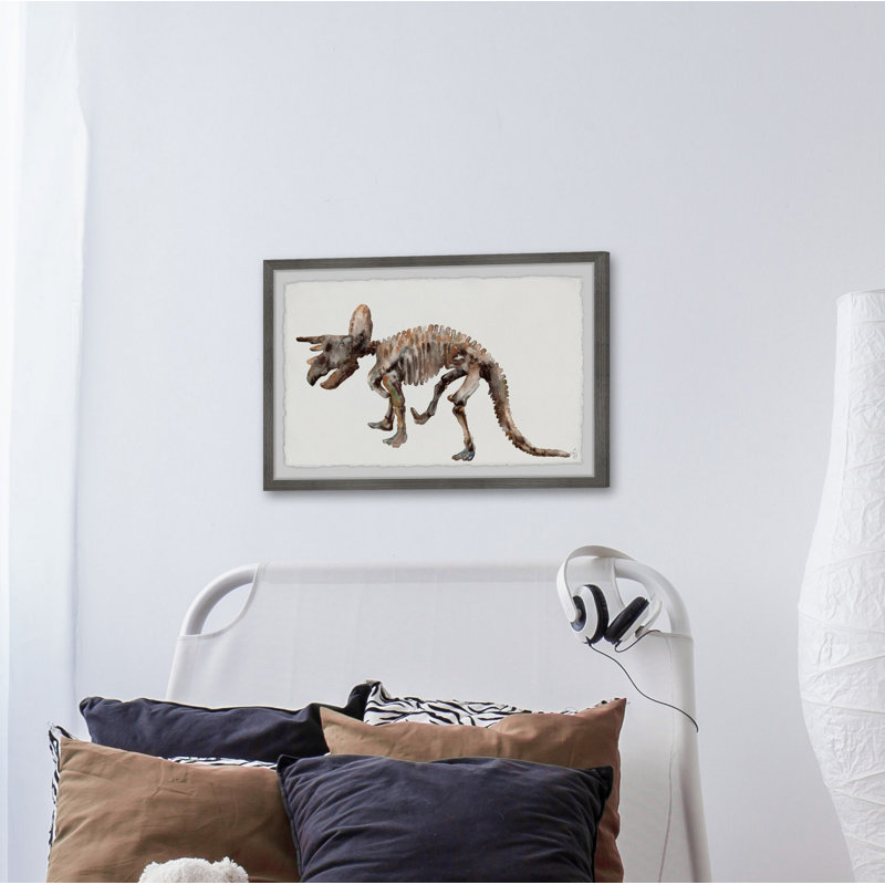 «Ricke Triceratops Skeleton», reproduction encadrée, H 24 po x l 36 po x P 1,5 po