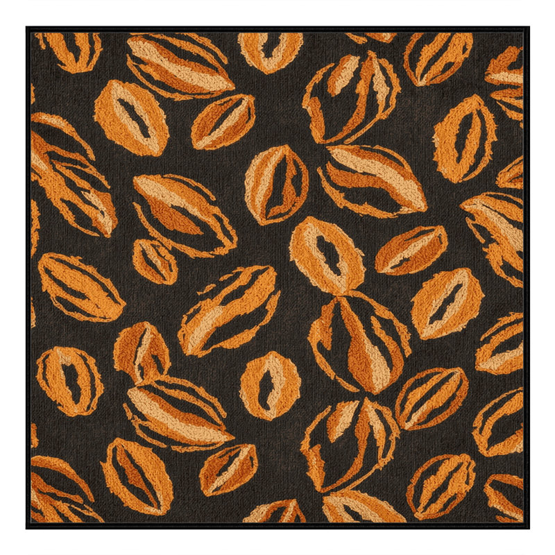 Tapis lavable avec légumes Tiger, Carré 5 pi