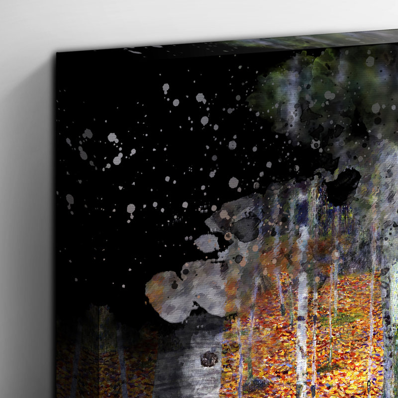 Birch Forest by Gustav Klimt Art - Wrapped Canvas, 35cm H x 35cm W