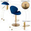 Agapito Swivel Yes Upholstered Yes Bar Stool-371710414