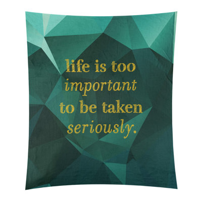 Tapisserie de levity en polyester en faux gemme et citation