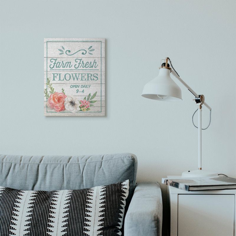« farm freshed fleurs rustique », impression, H 16 po x l 20 po x P 1,5 po, Toile tendue
