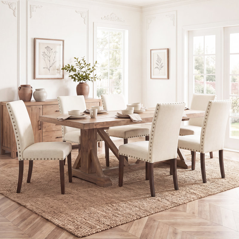 Chaises de salle à manger Bontrager, Beige
