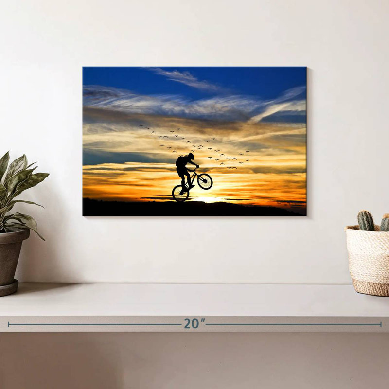 Silhouette de bicyclette, H 8 po x l 12 po