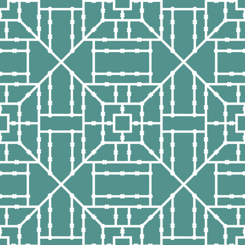 The Blush Label Bamboo 10' L x 24" W Wallpaper Roll, Faux Grasscloth, Non-pasted, Teal