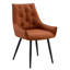 De 4 chaises de salle à manger en similicuir brun clair, chaises de cuisine en métal avec motif en maille dorée, pieds en fer noir, mousse haute, ergonomique, imperméable et Scratch- 4, maille revêtue d'unité centrale moderne, dossier plat sablé,