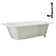 72'' x 36'' Acrylic Soaking Drop-In Bathtub, Drain Included
