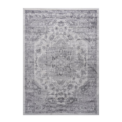 Teinture - tapis argenté 2 x 3, sans perte de poils, idéal pour le salon, la chambre à coucher, la salle à manger, le tapis argenté et le bureau