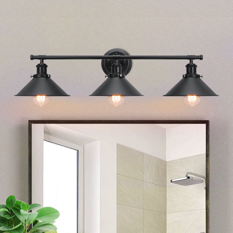 Balfor 3-Light Dimmable Matte Black Vanity Light