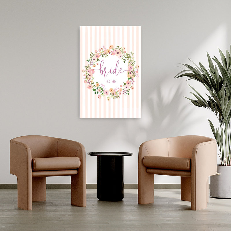 Art floral printanier Bride To Be, H 36 po x l 24 po
