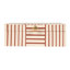 Boîte de rangement en résine rayée terracotta et blanc-116469198