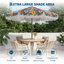 Parasol de patio à franges 9 pi avec manivelle pour piscine patio-109028888-109028889