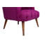 Fauteuil à oreilles élégant, couleur unie mauve, 29,5 po x 30,3 po x 31,5 po | Structure en bois massif avec tissu 100% polyester facile à nettoyer | Design rustique moderne et élégant pour le confort du salon, de la chambre à coucher et du bureau-621839031