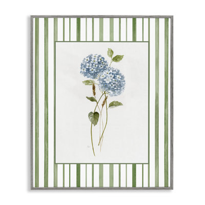 Delicate Hydrangea & Dried Wheat Framed Giclee, design by Nan