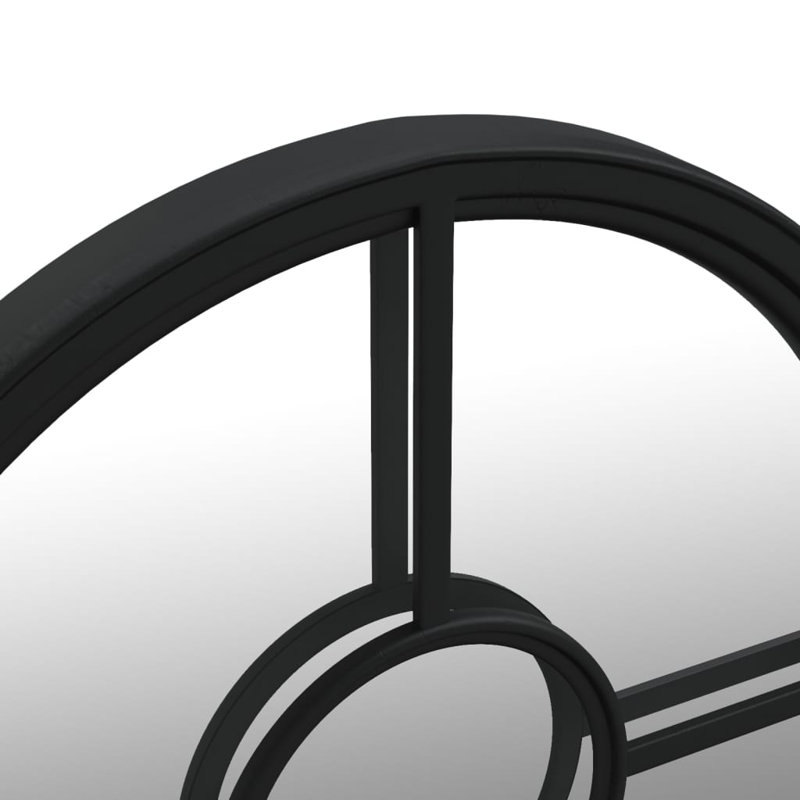 SandpiperCove Metal Flat Wall Mirror, Black, 60cm H x 60cm W