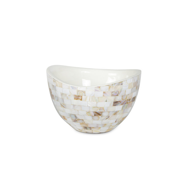 Jake Bowl Small (Mother of Pearl), 5" H x 7.5" W x 7.5" D