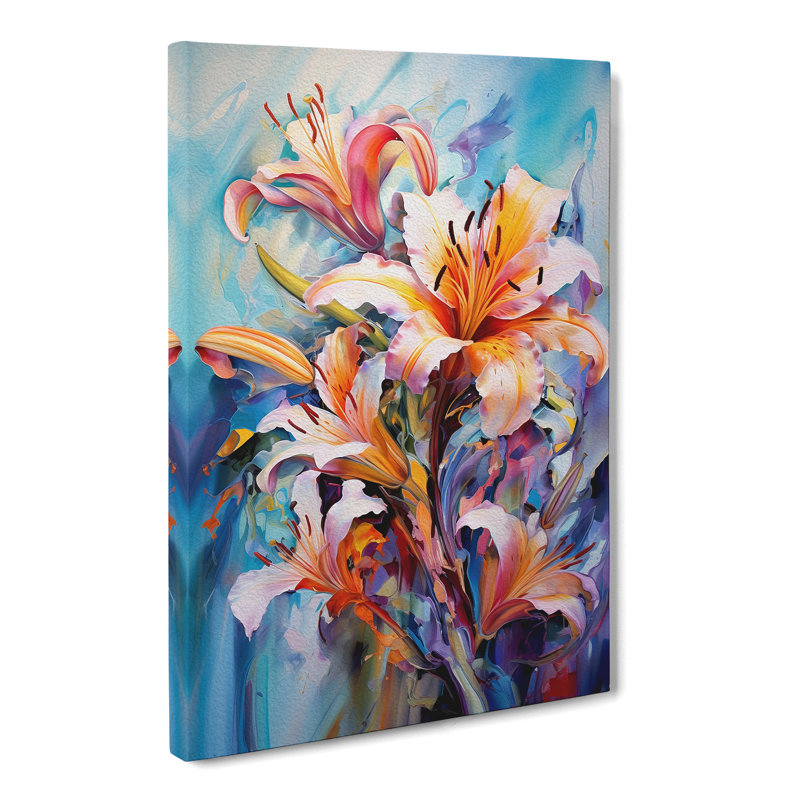 Lily Flower Expressionism - Print, 76cm H x 50cm W x 3cm D