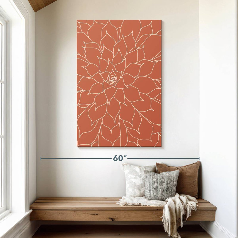 Harnek succulent orange brûlé, H 48 po x l 32 po