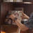Brown Solid Wood Corner cabinet