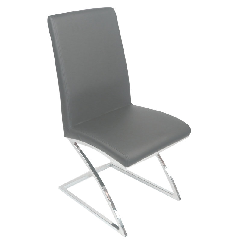 Chaise parsons rembourrée Hussain, Gris