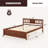 Bed Frame w/ Headboard Wood Slat Support No Box Spring Needed-841025699-841025696