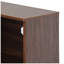 Armoire de bureau pliable en noyer avec tiroirs et tablettes de rangement - Organisateur de bureau à domicile peu encombrant