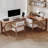  Walnut L-Shaped Solid Wood desks-108609708-108609711