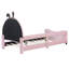 Upholstered Daybed With Rabbit Ear Shaped Headboard-1306053170