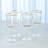 Hammered Wine Glass-Clear w/Gold Rim