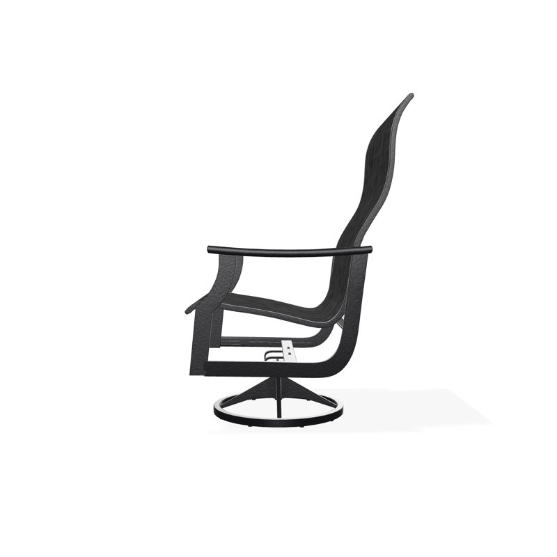 St. Catherine Polymer Outdoor Lounge Chair, Black, James