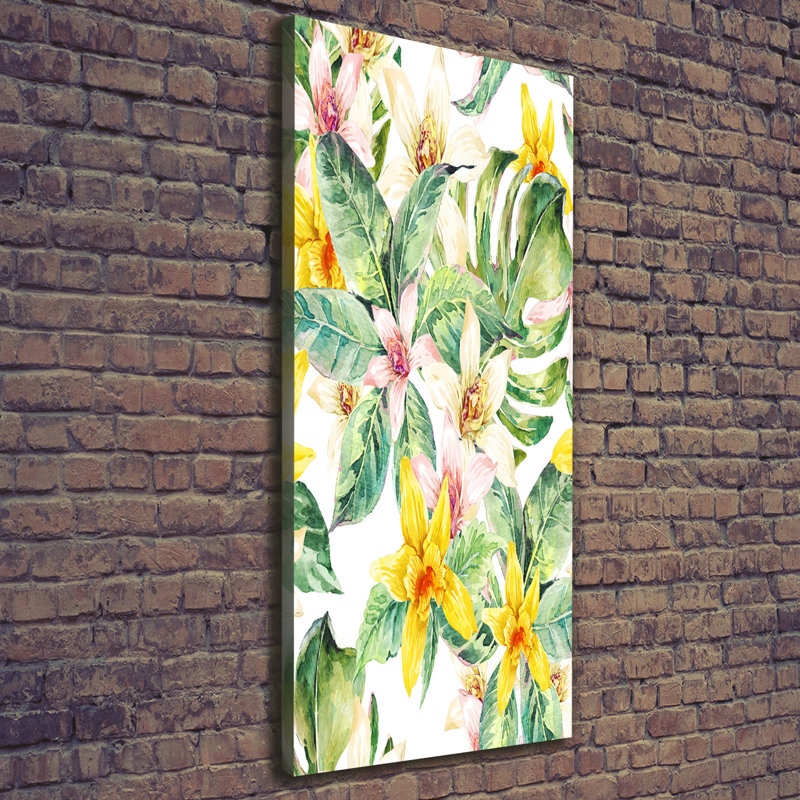 Tropical Flowers - Wrapped Canvas Print