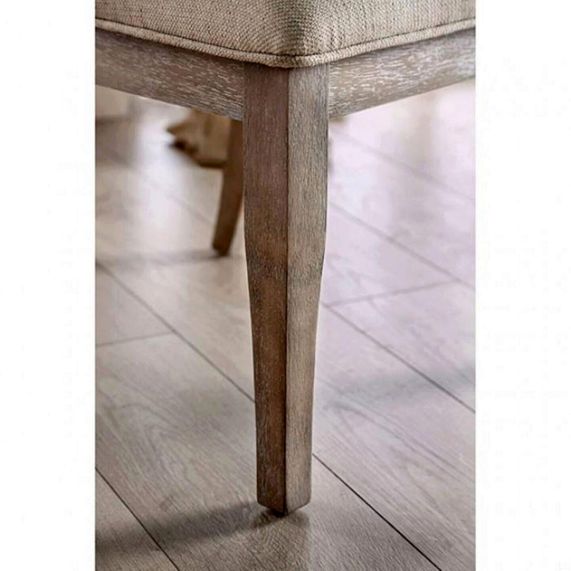 Ensemble de 2 chaises de salle à manger capitonnées avec dossier et garniture cloutée