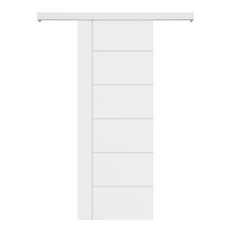 Porte de grange coulissante en bois 80 pi avec 80 po, 28 po x 80 po